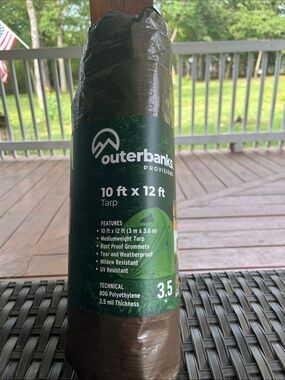 10 ft x 12 ft Brown Tarp - Weatherproof